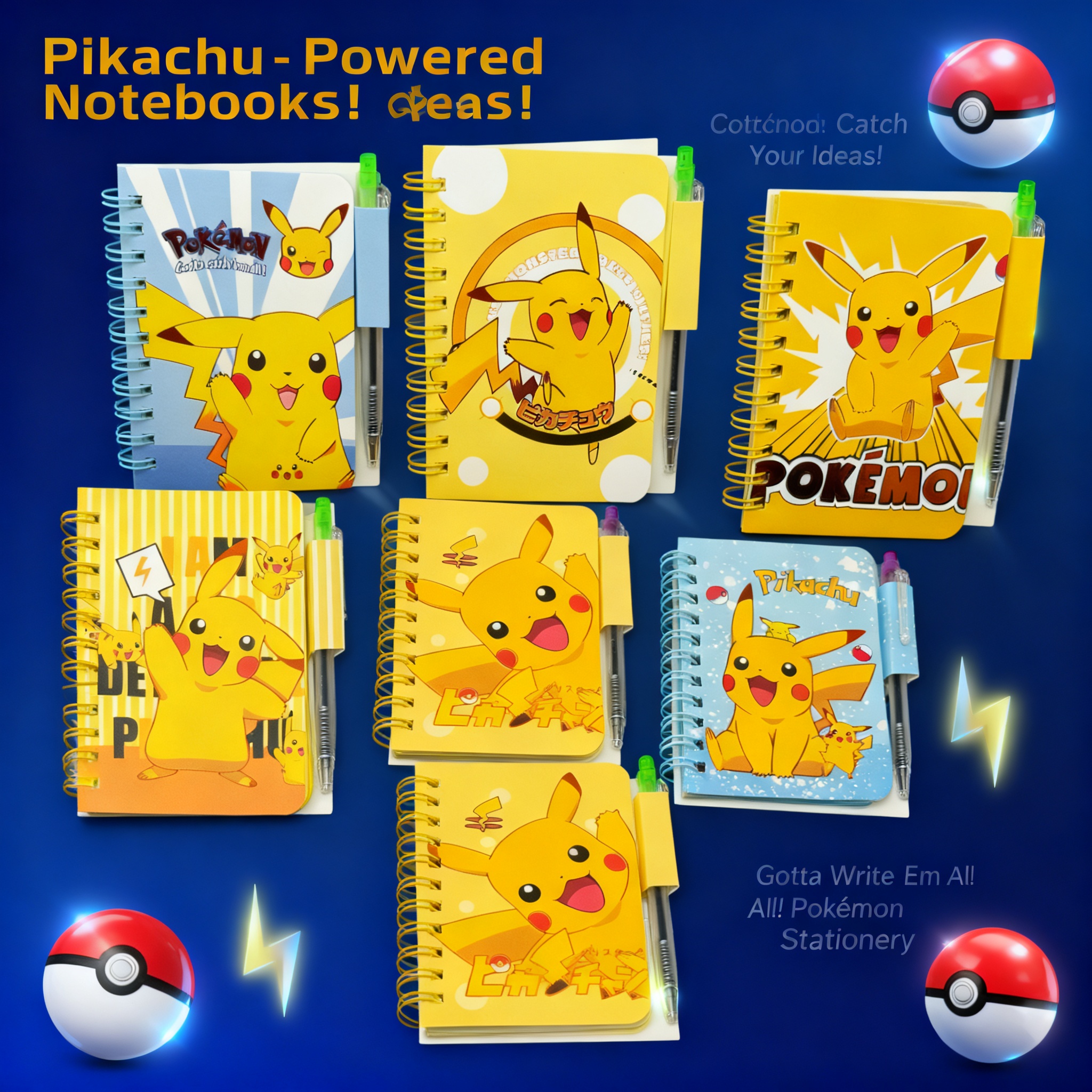 Supply Of Office Stationery - Pokemon Pikachu Cute Cartoon Notebook Coil