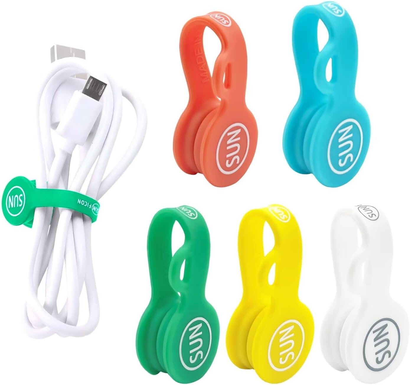 Bookmark Magnetic Clip - Magnetic Silicone Cable Ties 10 Pack