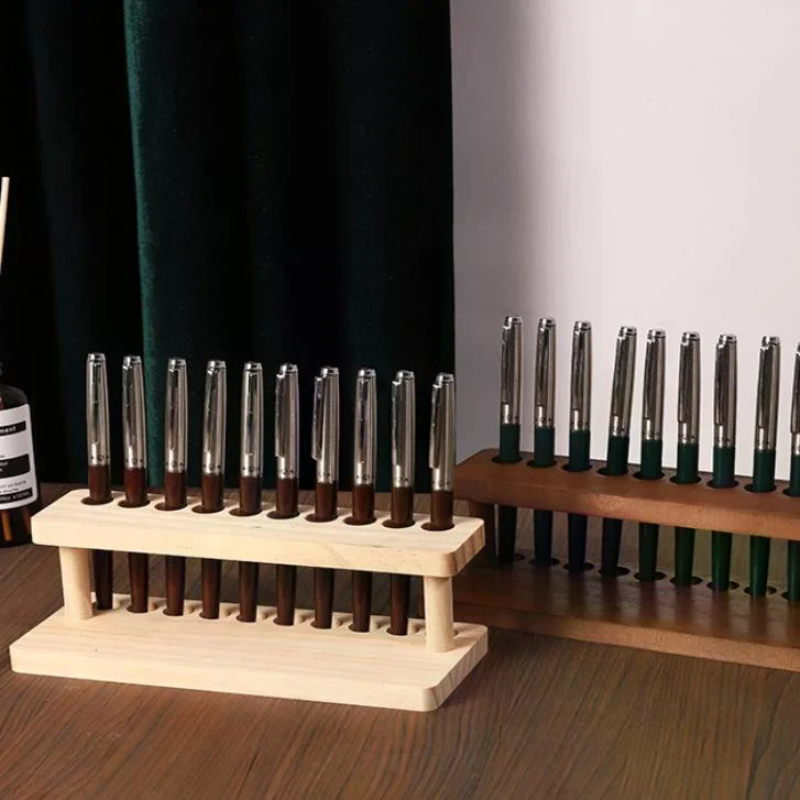 Supply Of Office Stationery - Walnut Wood Test Tube Rack Multifunction