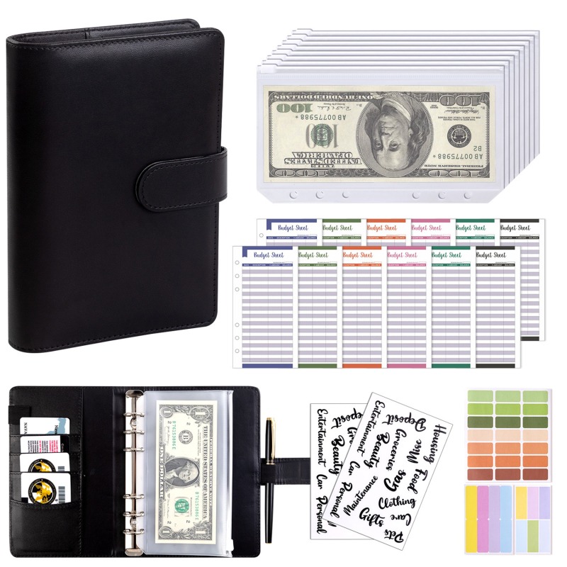 Planner Weekly Budget - PU Leather Budget Binder With Cash