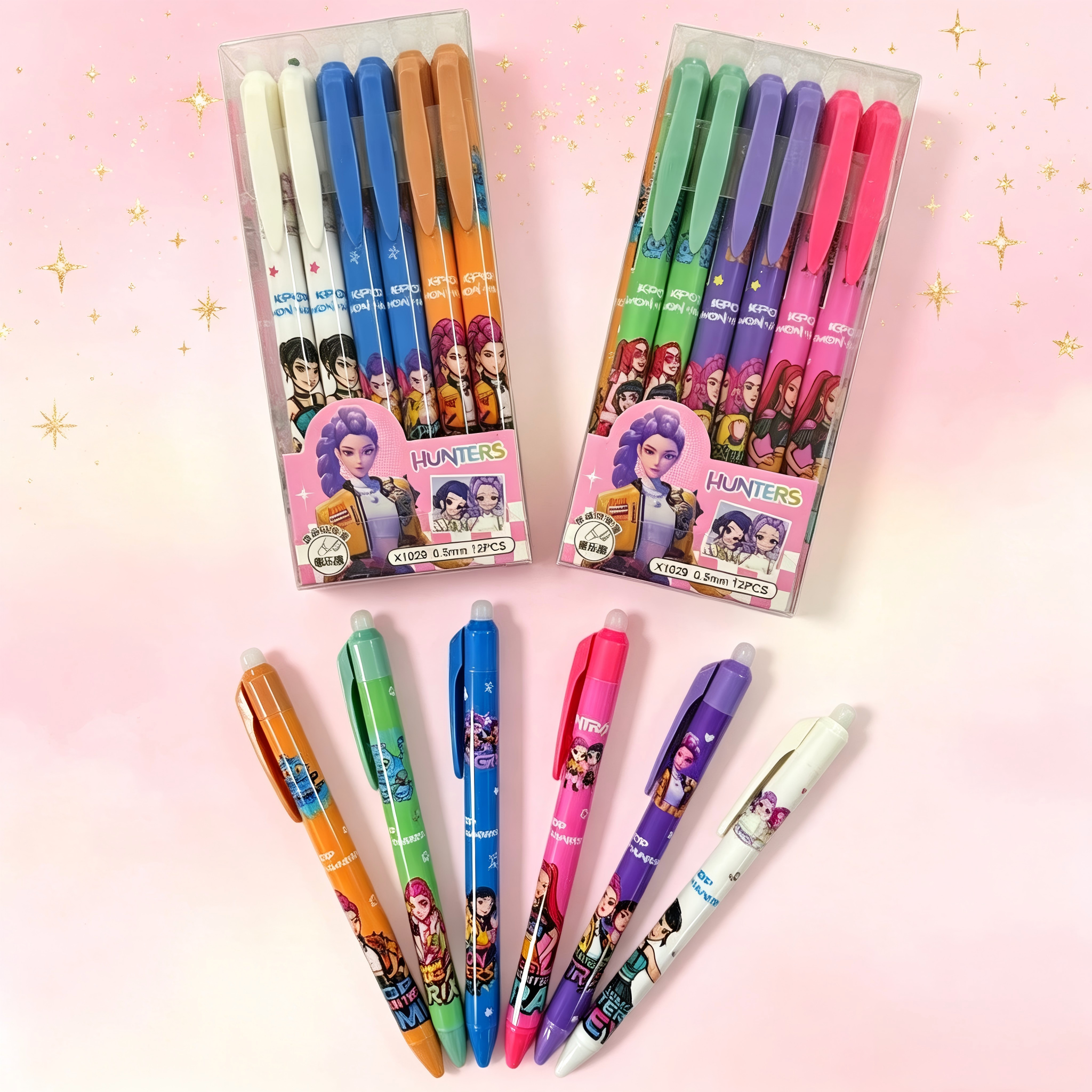 Supply Of Office Stationery - Cartoon Erasable Gel Pens Cute Kpop