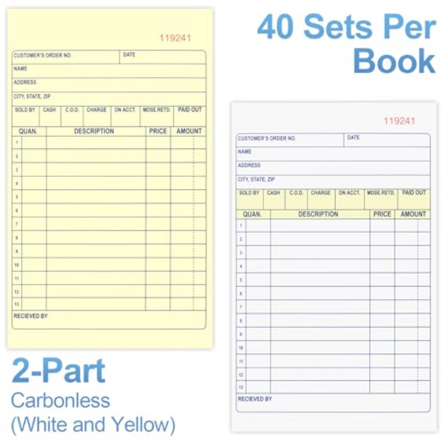4 Pack Sales Order Book, 4.17i - Carbon Copy Book incelemesi ve fiyatı
