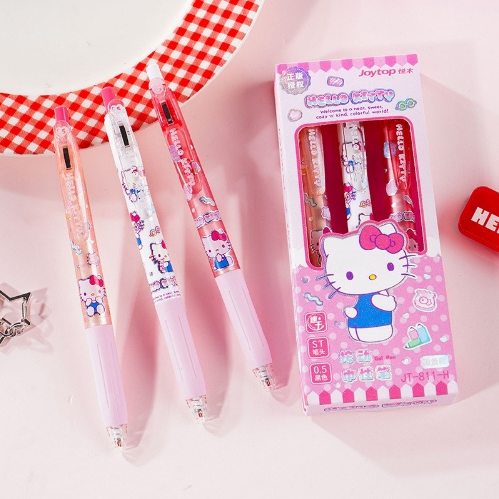 Genuine 3 Pcs/Set Sanrio Gel P - Gel Ink Pen Set incelemesi ve fiyatı