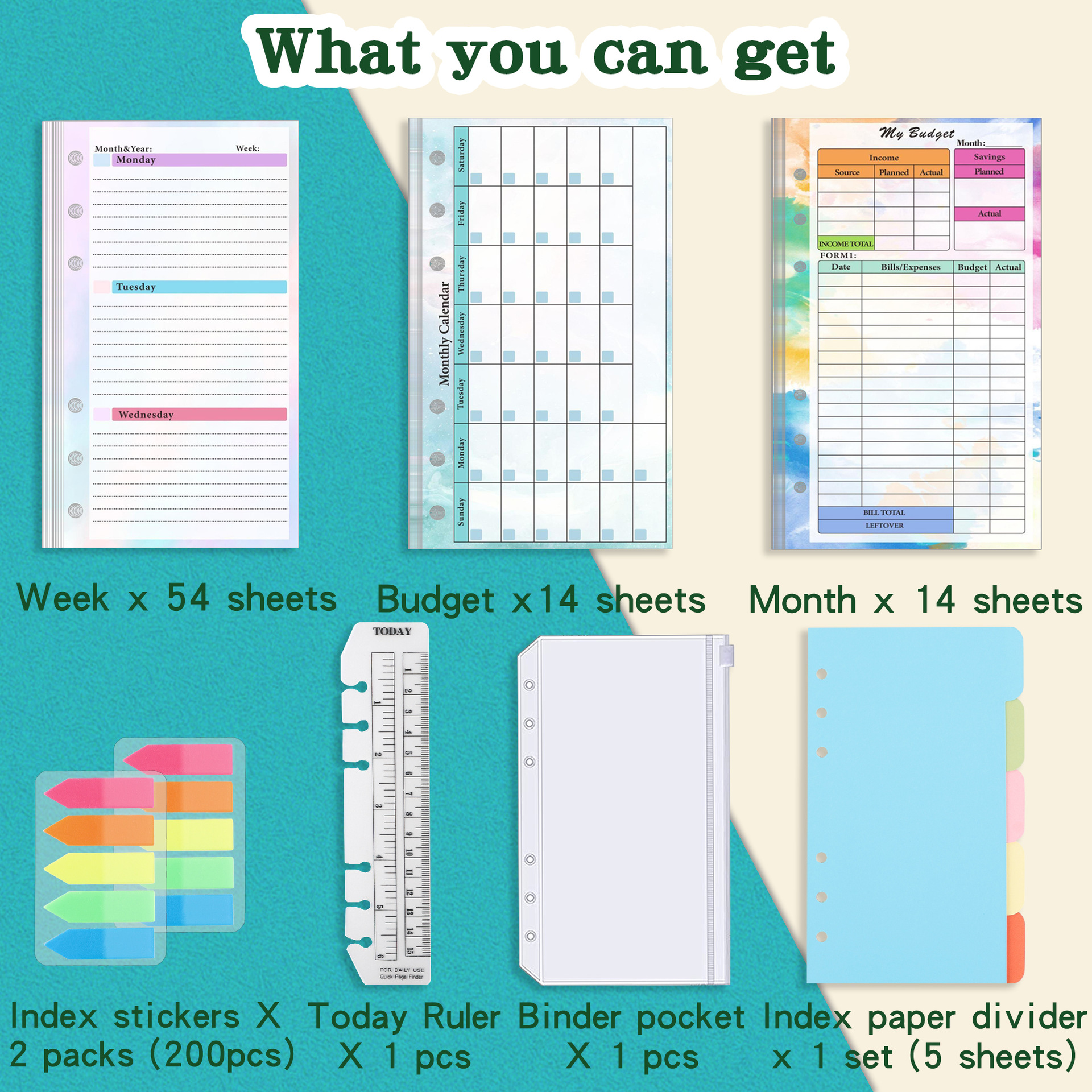 2026 NEW A6 Loose Leaf Noteboo - Planner Weekly Budget incelemesi ve fiyatı