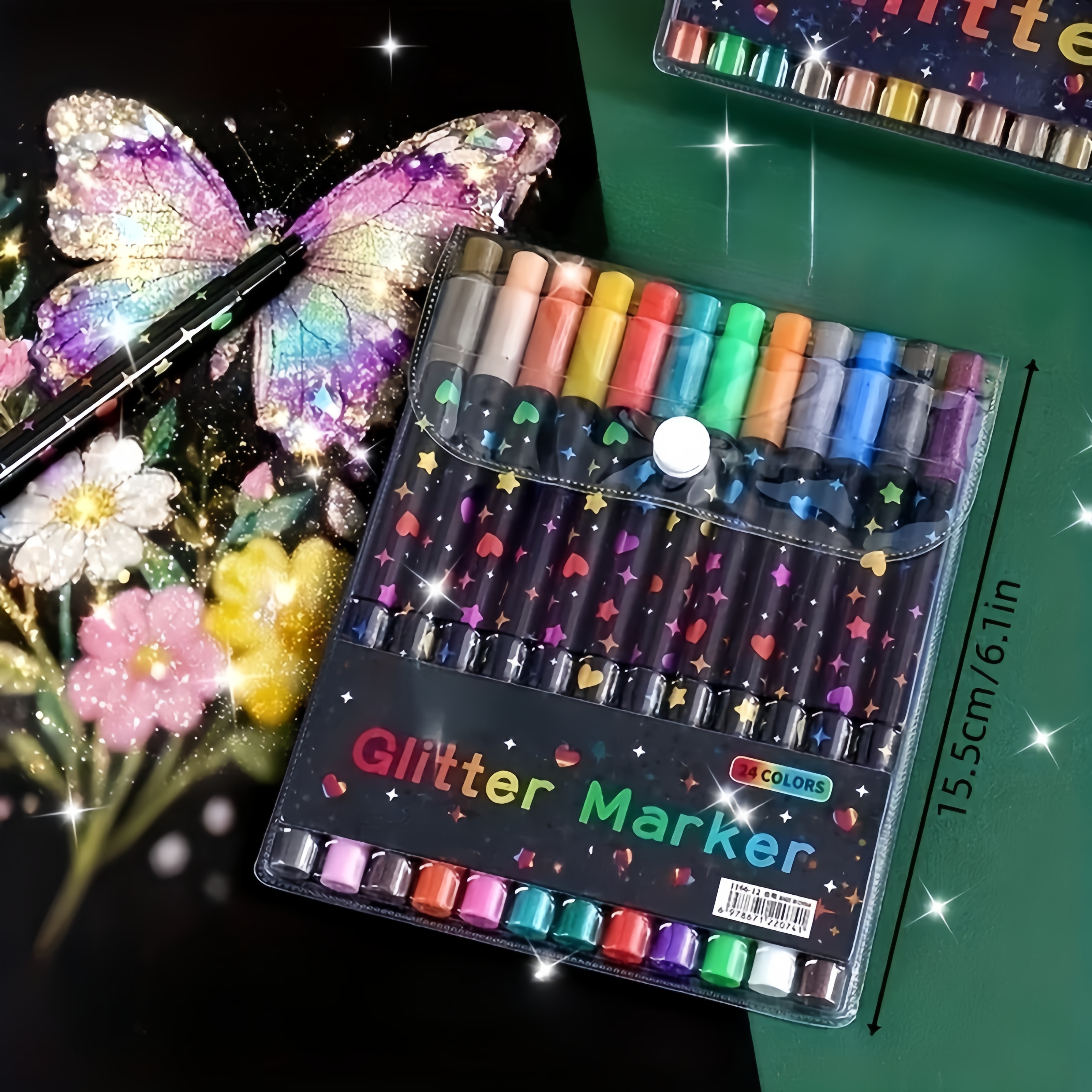 24/48 Color Double-Ended Glitt - Gel Ink Pen Set incelemesi ve fiyatı