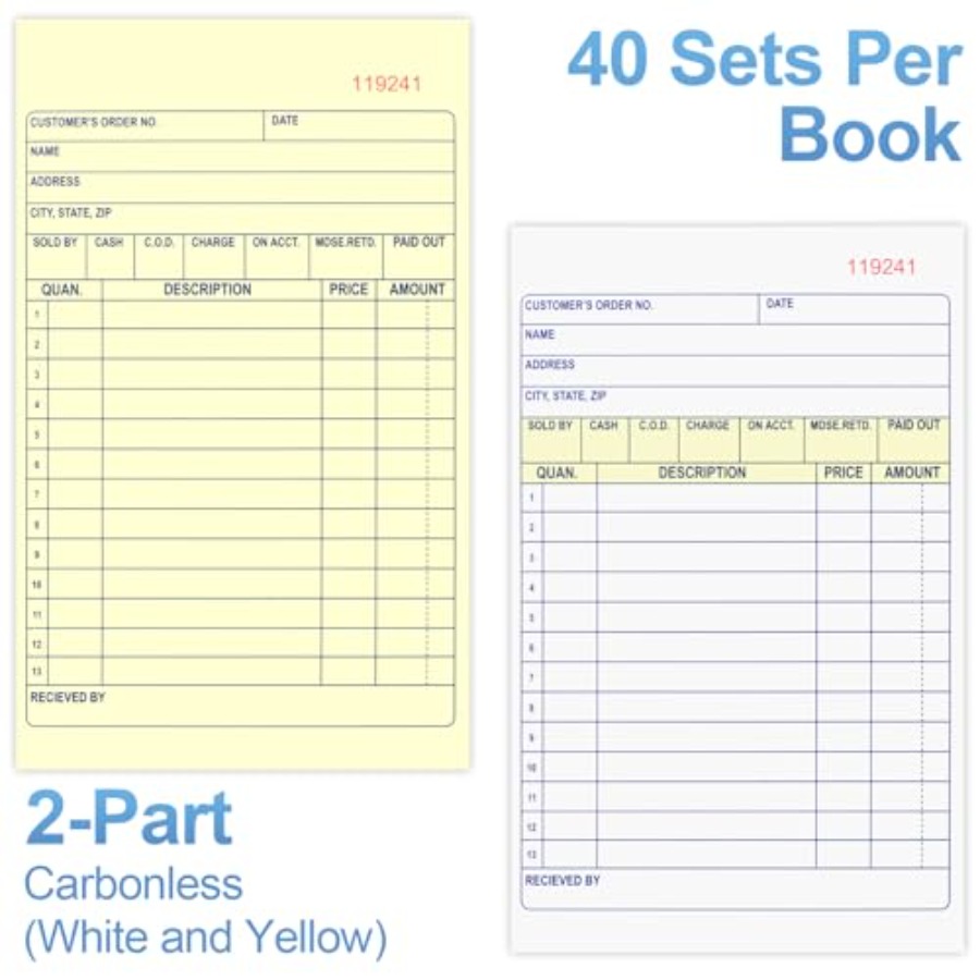 4 Pack Sales Order Book, 4.17i - Carbon Copy Book incelemesi ve fiyatı