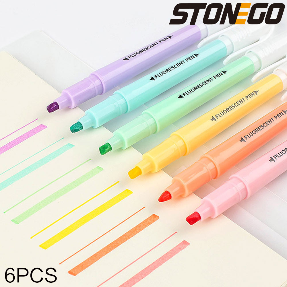 STONEGO 6PCS Dual Tip Highligh - Highlighter Set Pastel incelemesi ve fiyatı
