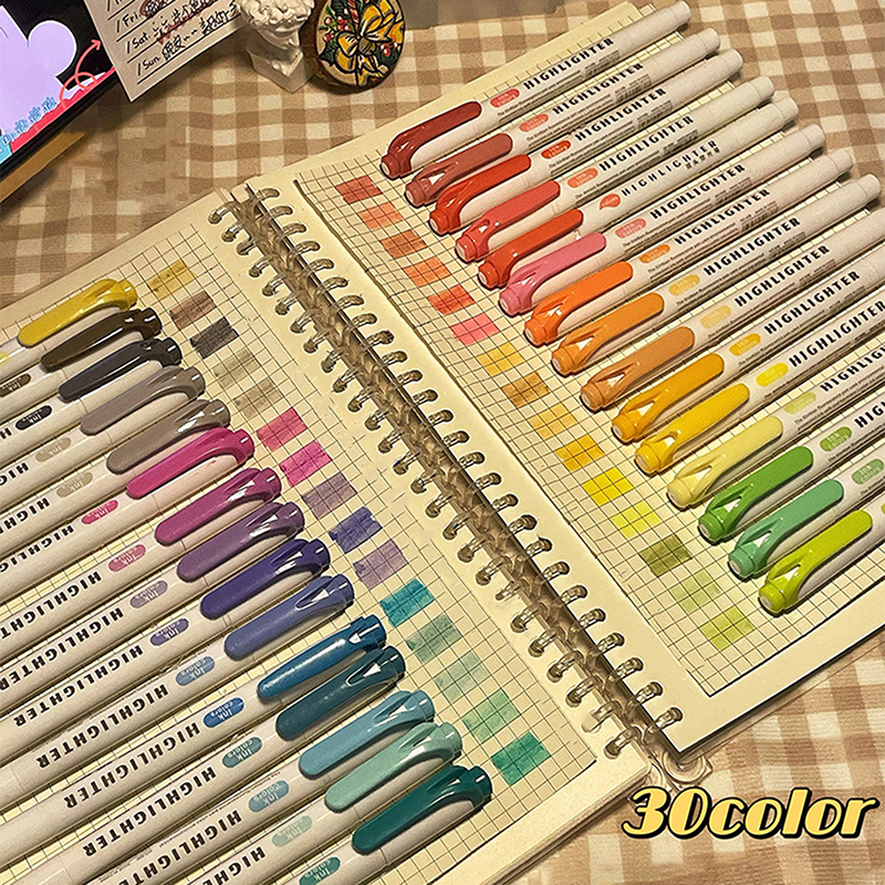 1Set 15Colors Double Headed Hi - Highlighter Set Pastel incelemesi ve fiyatı