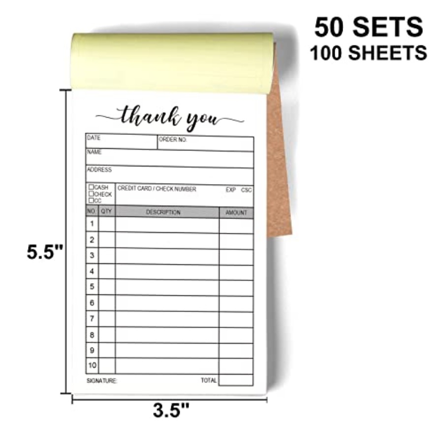 Thank You Receipt Book, 2 Pack - Carbon Copy Book incelemesi ve fiyatı