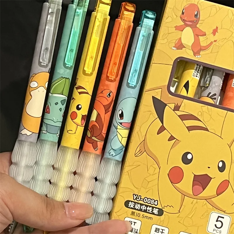 5pcs Pikachu Gel Pen Set Pokem - Gel Ink Pen Set incelemesi ve fiyatı