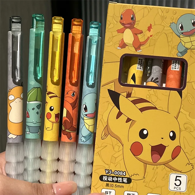 5pcs Pikachu Gel Pen Set Pokem - Gel Ink Pen Set incelemesi ve fiyatı