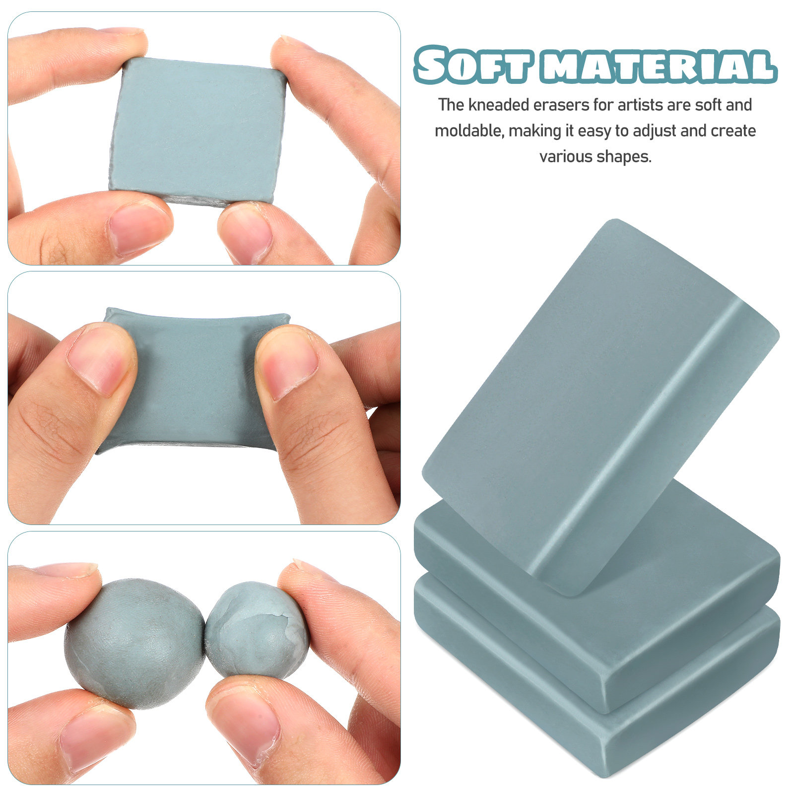 12Pcs Kneaded Erasers Moldable - Rubber Eraser Kneaded incelemesi ve fiyatı