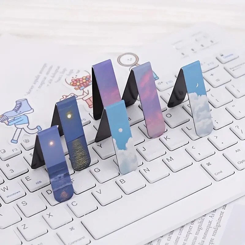 2Pcs Landscape Themed Magnetic - Bookmark Magnetic Clip incelemesi ve fiyatı