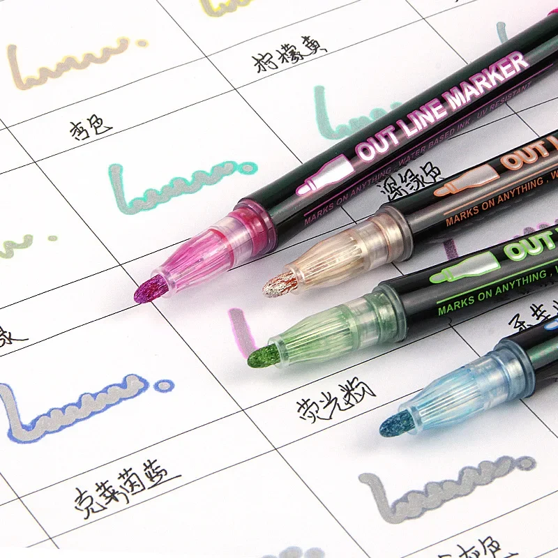 8-60 Color Double Line Outline - Highlighter Set Pastel incelemesi ve fiyatı