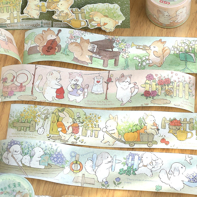 3cm*3m Kawaii Cartoon Washi ta - Label Printer Tape incelemesi ve fiyatı