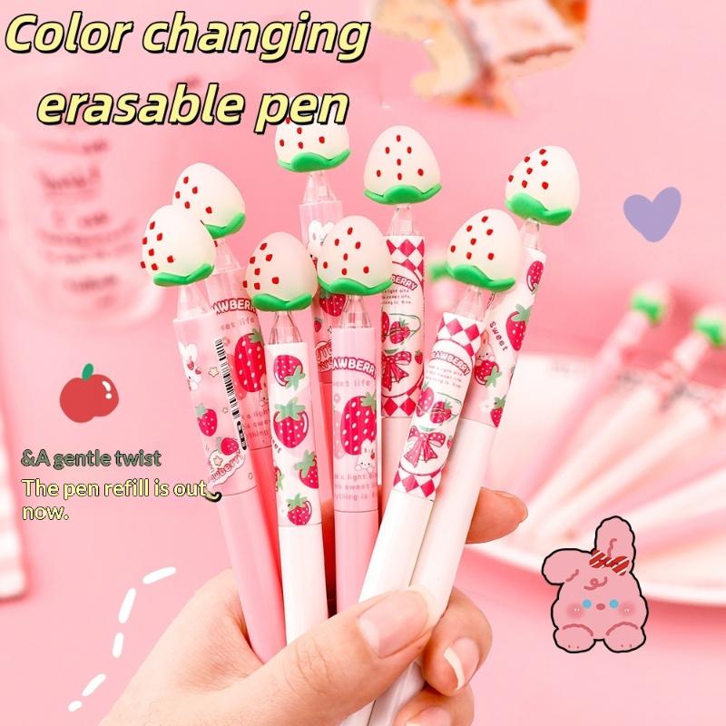 Strawberry Design Erasable Gel - Gel Ink Pen Set incelemesi ve fiyatı