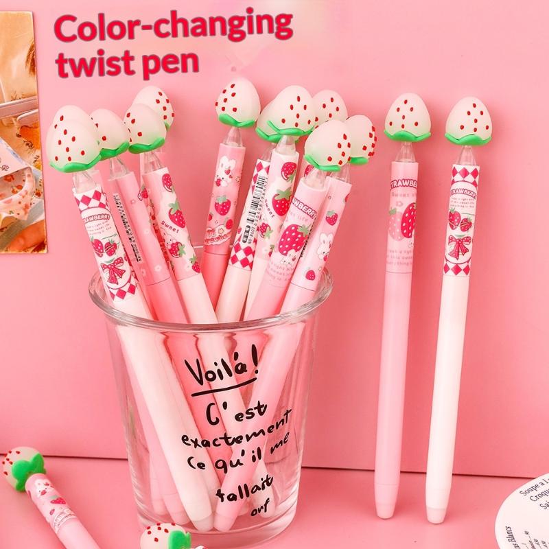 Strawberry Design Erasable Gel - Gel Ink Pen Set incelemesi ve fiyatı