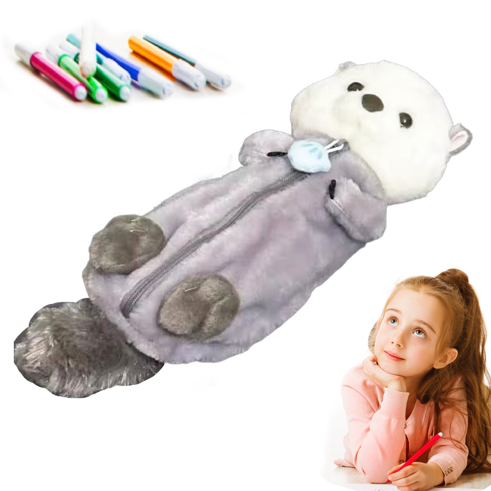 Creative Plush Toy Pencil Case - Stationery Supply incelemesi ve fiyatı