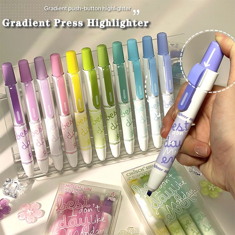 4pcs New Gradient Color Highli - Highlighter Set Pastel incelemesi ve fiyatı