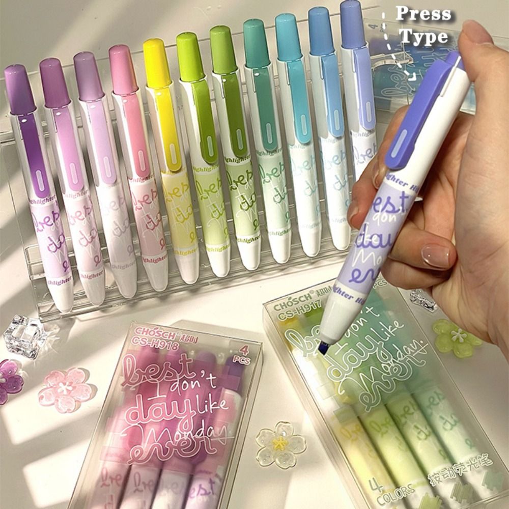 4pcs New Gradient Color Highli - Highlighter Set Pastel incelemesi ve fiyatı