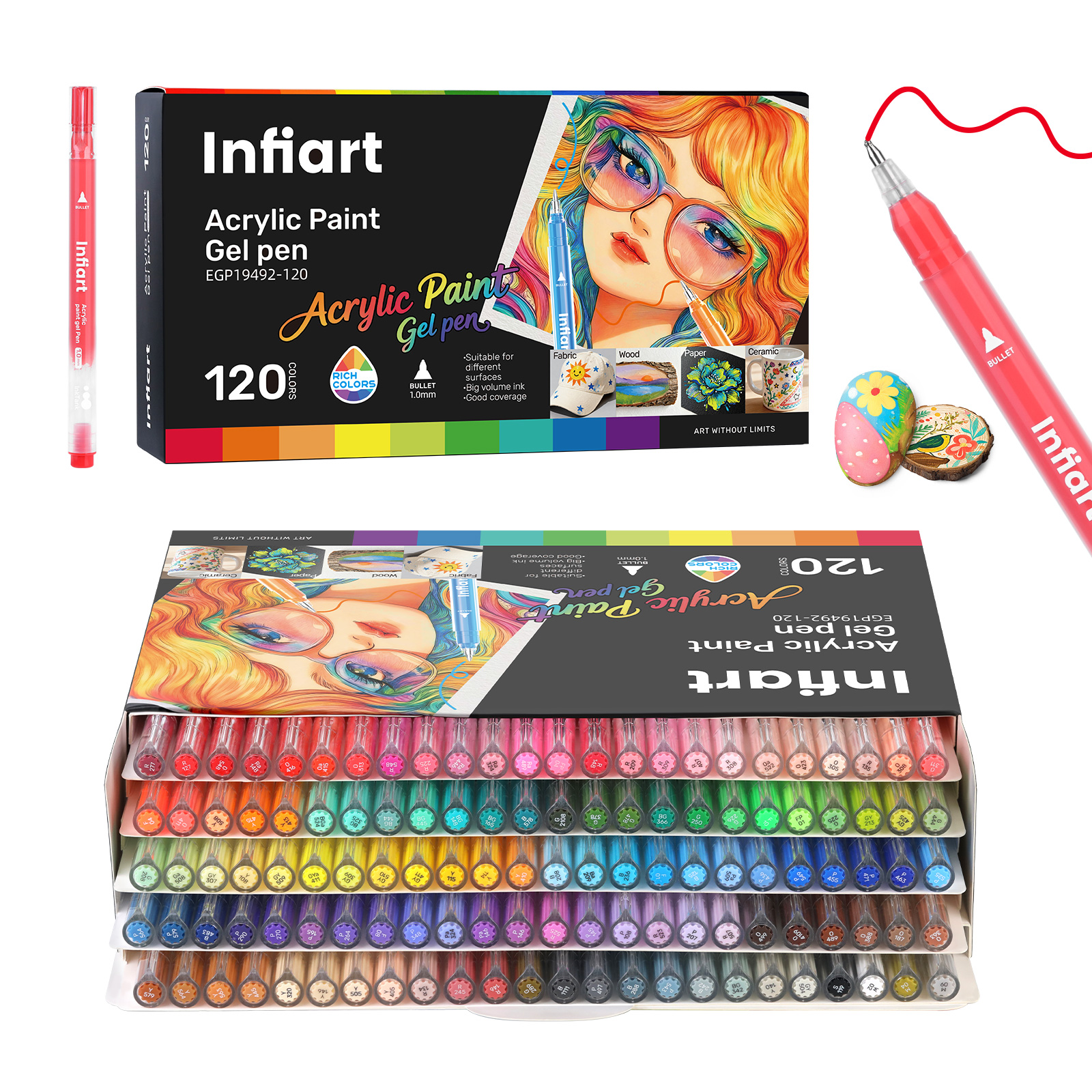 Acrylic Paint Gel Pens, Glitte - Gel Ink Pen Set incelemesi ve fiyatı