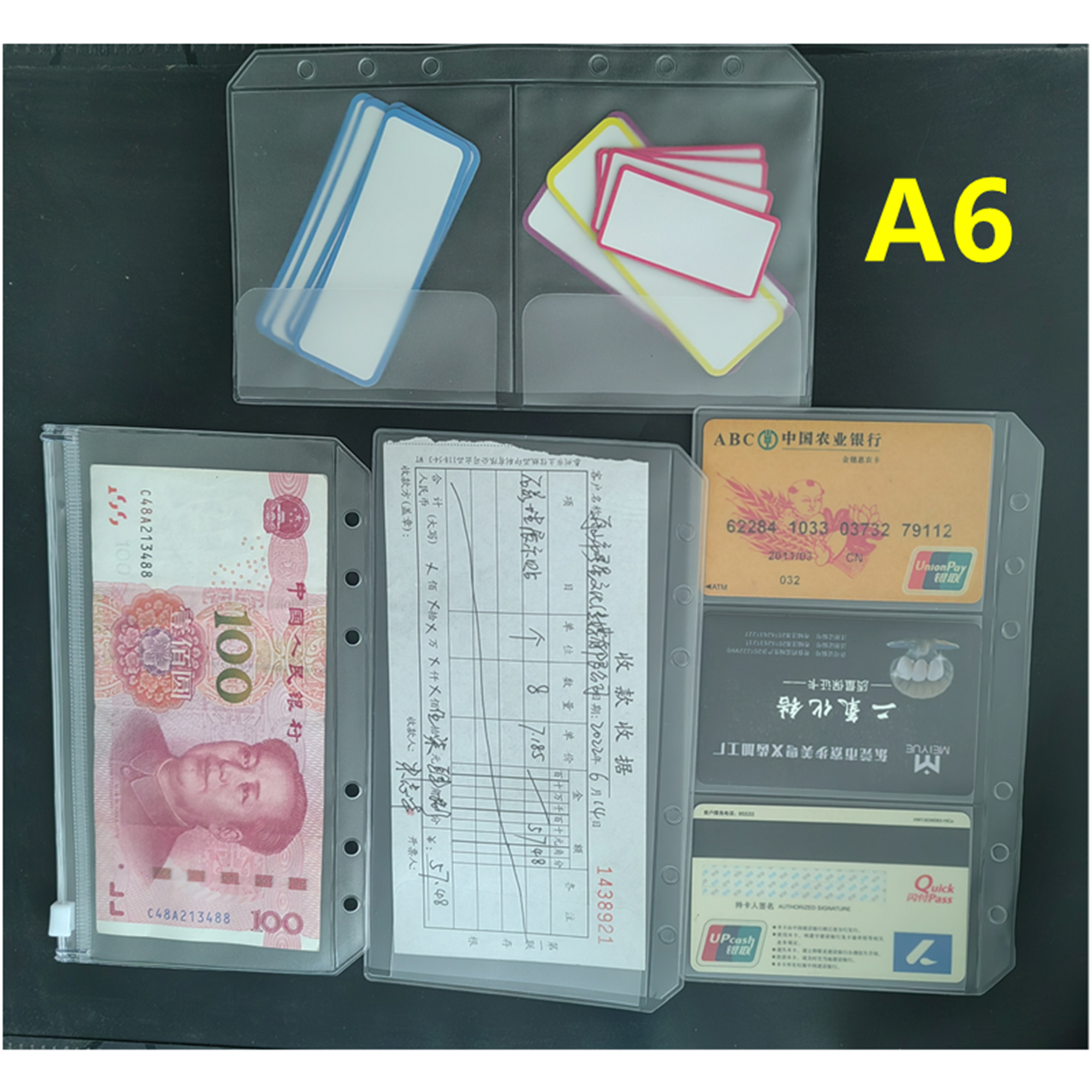 A6 Binder Pockets 6 Holes Cash - Portfolio Folder Zip incelemesi ve fiyatı