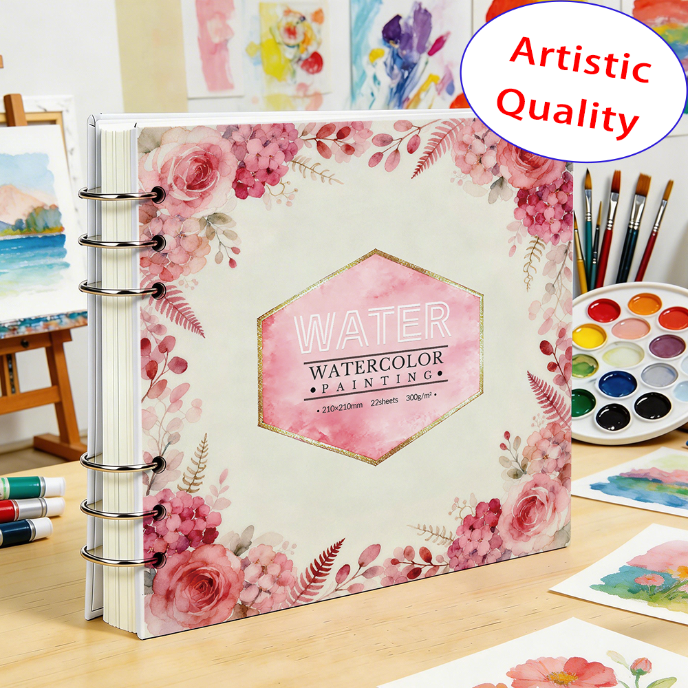 210x210mm 300GSM Watercolor Sk - Art Sketchbook Ring incelemesi ve fiyatı