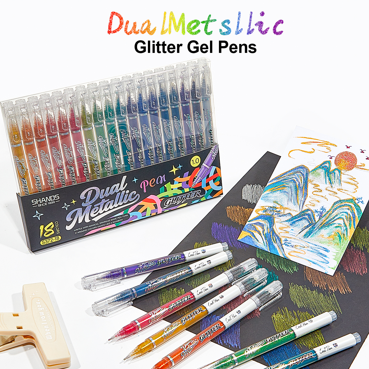 Sparkly Glitter Gel Pens Set 1 - Gel Ink Pen Set incelemesi ve fiyatı