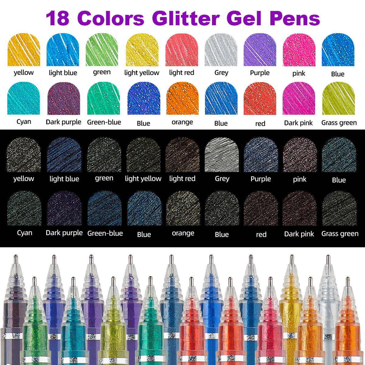 Sparkly Glitter Gel Pens Set 1 - Gel Ink Pen Set incelemesi ve fiyatı