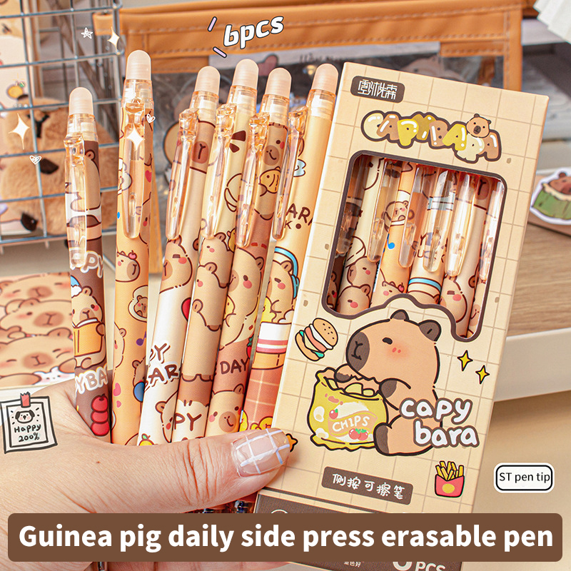 6Pcs Lovely Black and Blue Gel - Gel Ink Pen Set incelemesi ve fiyatı