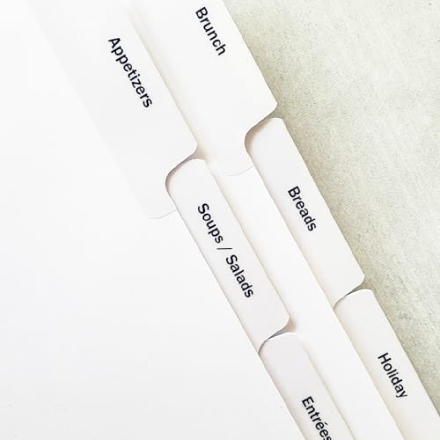PRE-Printed Recipe Binder Inde - Index Tab Divider incelemesi ve fiyatı