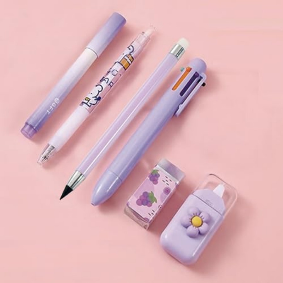 6 Pcs Cute Stationery Set for  - Gel Ink Pen Set incelemesi ve fiyatı