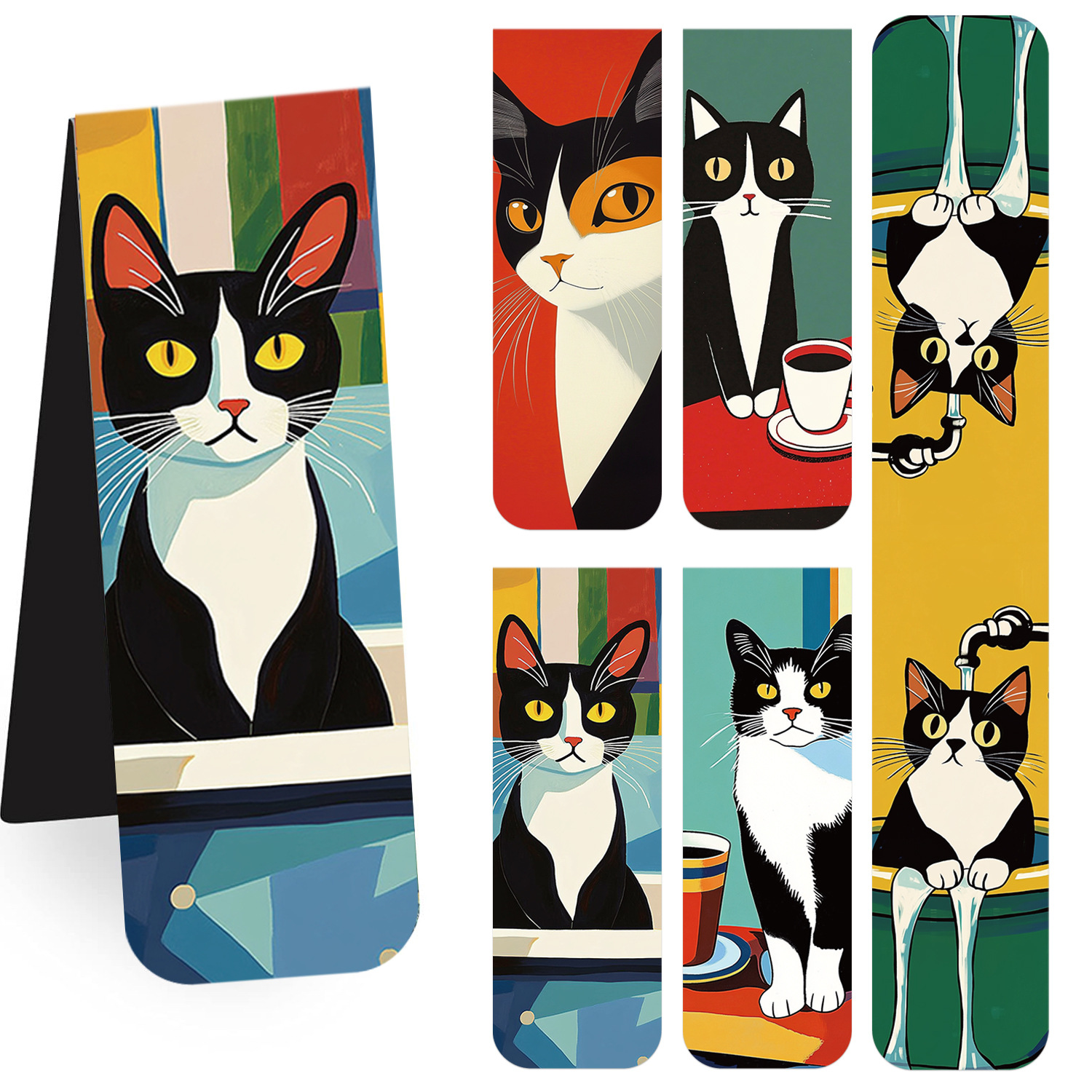 5Pcs/Set Cute Cat Magnetic Boo - Bookmark Magnetic Clip incelemesi ve fiyatı