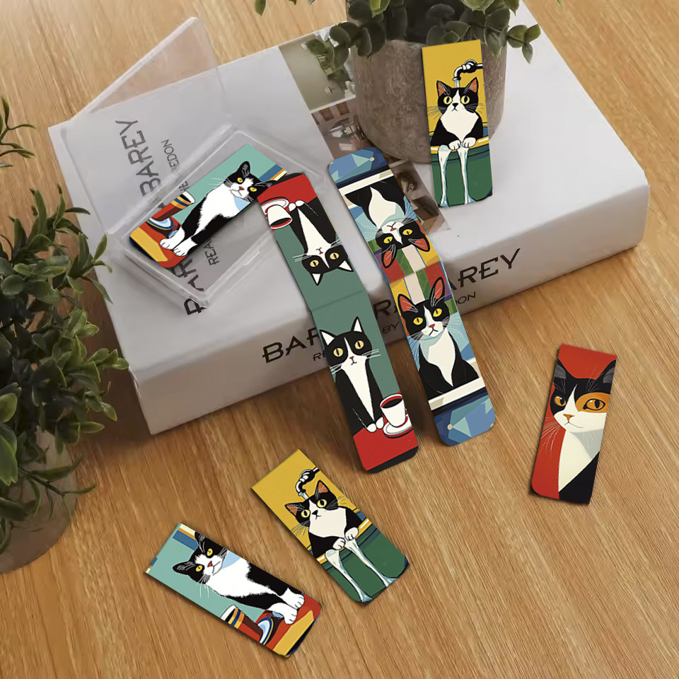 5Pcs/Set Cute Cat Magnetic Boo - Bookmark Magnetic Clip incelemesi ve fiyatı