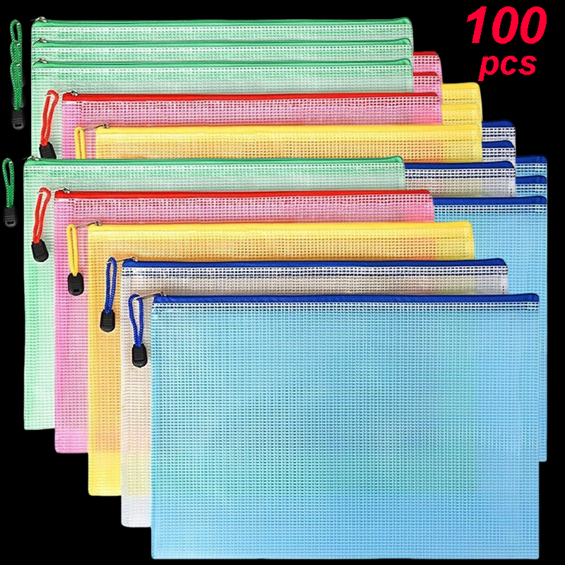5-100PCS Stationery Storage Fo - Portfolio Folder Zip incelemesi ve fiyatı