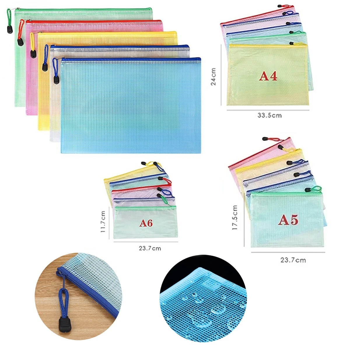 5-100PCS Stationery Storage Fo - Portfolio Folder Zip incelemesi ve fiyatı