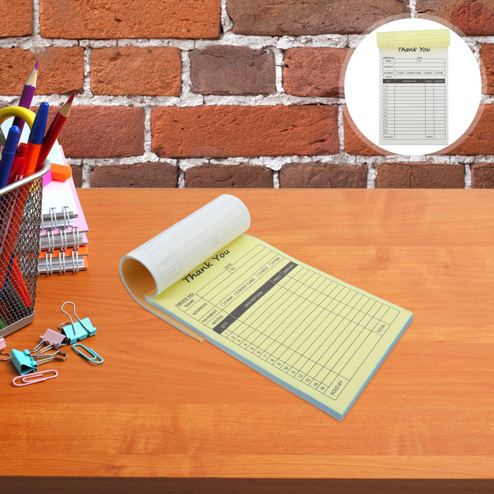 2Pcs Invoice Receipt Book Carb - Carbon Copy Book incelemesi ve fiyatı