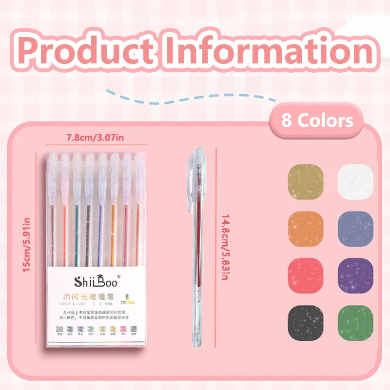 8-60 Colors Glitter Gel Pen Se - Highlighter Set Pastel incelemesi ve fiyatı