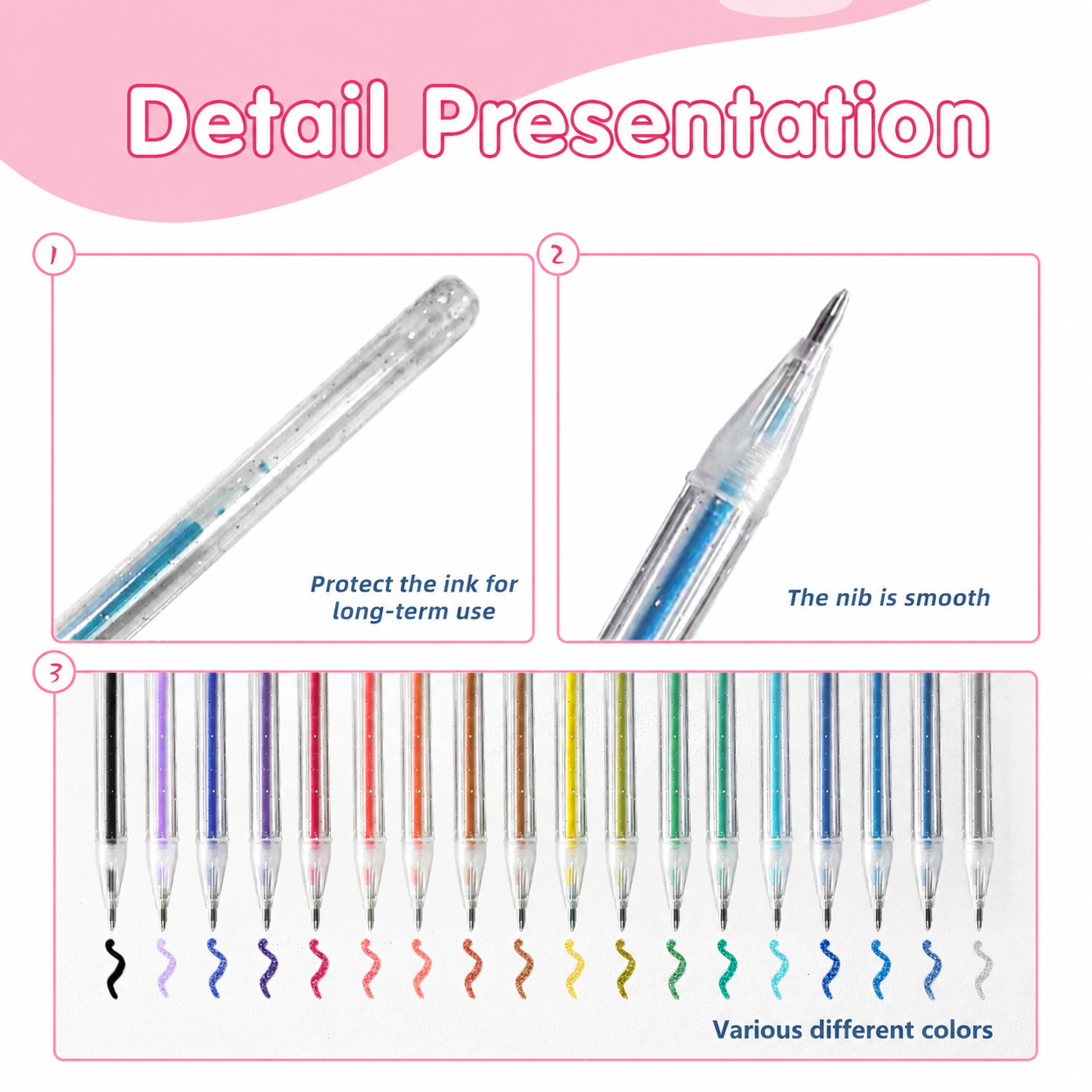 8-60 Colors Glitter Gel Pen Se - Highlighter Set Pastel incelemesi ve fiyatı