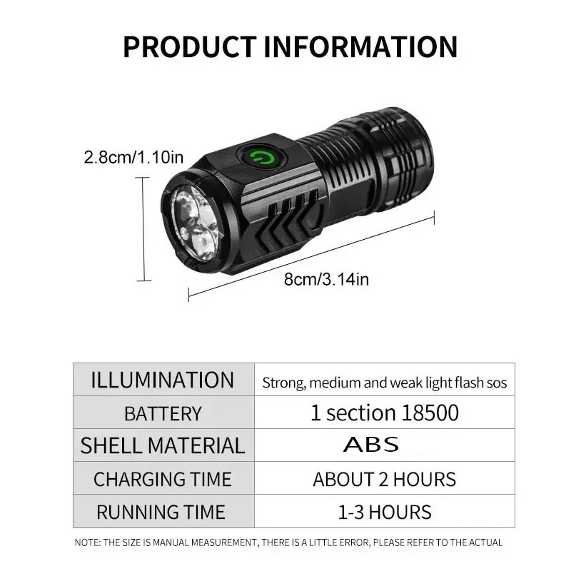 Mini 3LED Flashlight With Pen  - Stationery Supply incelemesi ve fiyatı