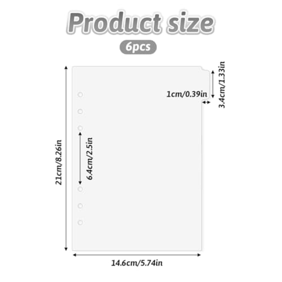 6 Pcs A5 Binder Dividers, 6 Ho - Index Tab Divider incelemesi ve fiyatı