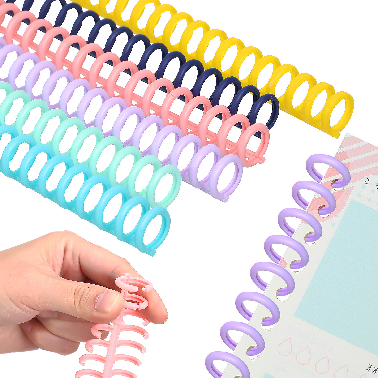 12Pcs Stylish Color Plastic Bi - Binding Comb Plastic incelemesi ve fiyatı