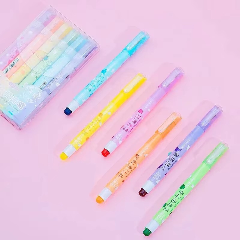 6 Colors/set Pastel Gel Highli - Highlighter Set Pastel incelemesi ve fiyatı