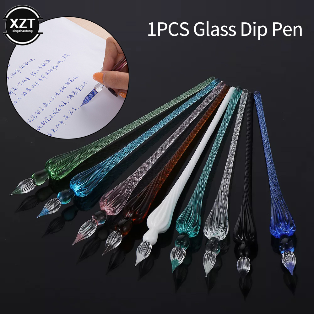 1Pcs new Vintage Glass Dip Dip - Fountain Pen Ink incelemesi ve fiyatı